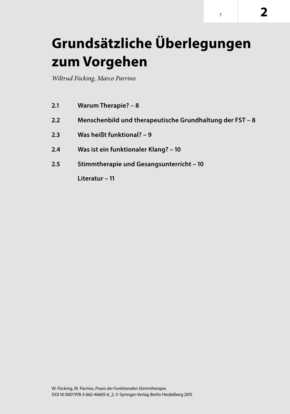 Praxis der Funktionalen Stimmtherapie. Leseprobe. Seite 7.
