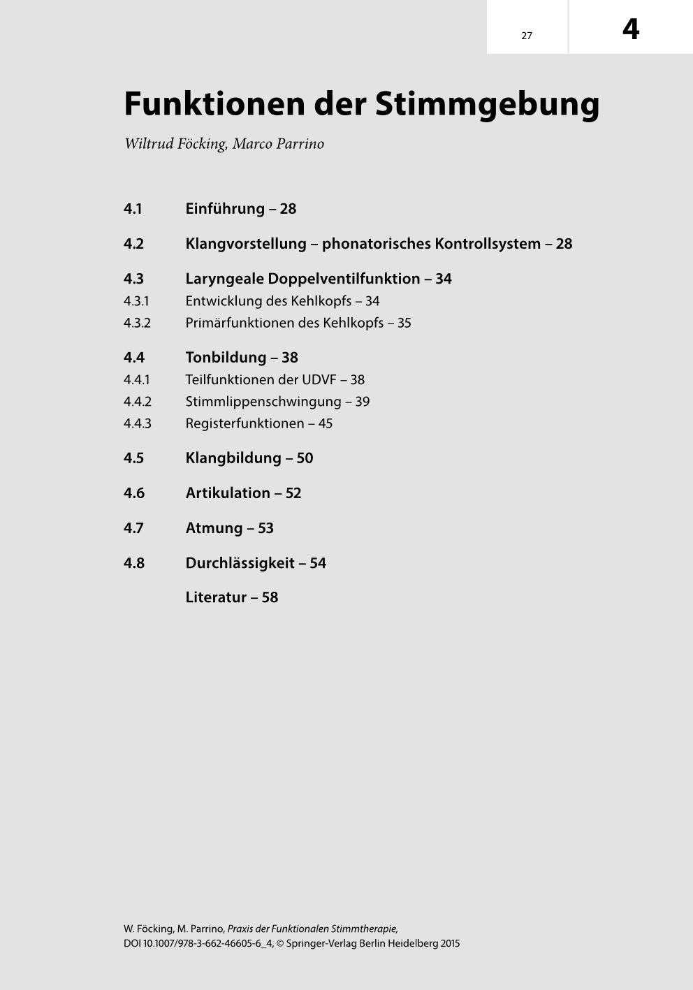 Praxis der Funktionalen Stimmtherapie. Leseprobe. Seite 27.