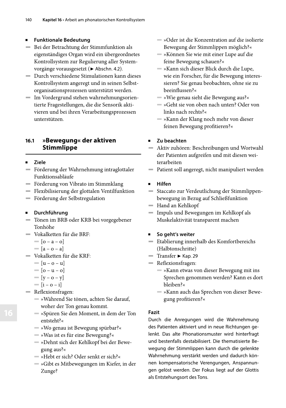 Praxis der Funktionalen Stimmtherapie. Leseprobe. Seite 140.
