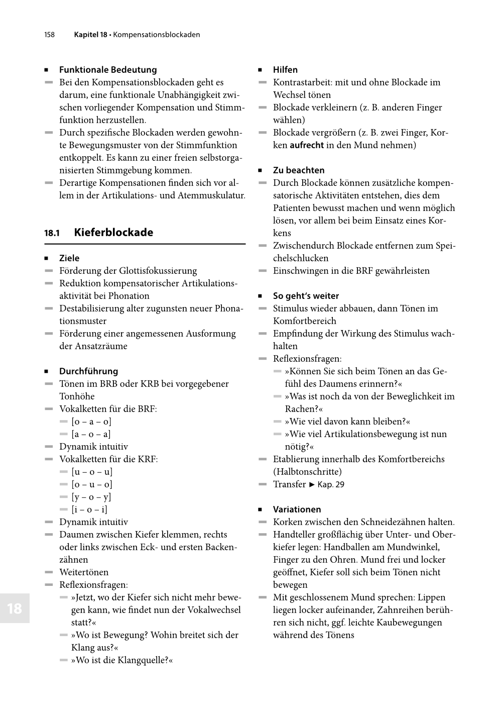 Praxis der Funktionalen Stimmtherapie. Leseprobe. Seite 158.
