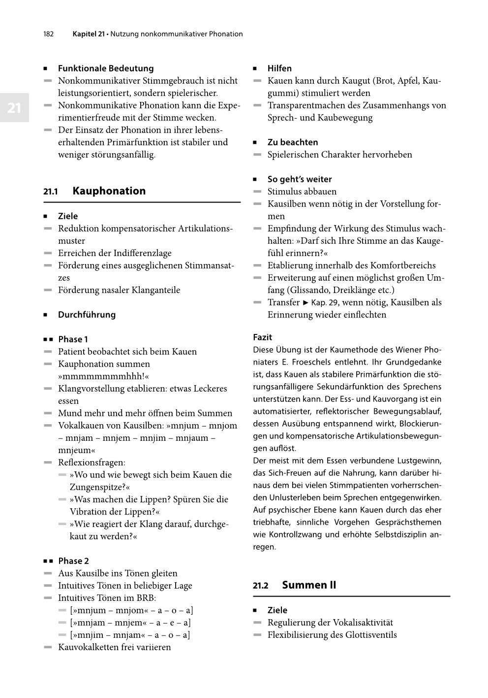 Praxis der Funktionalen Stimmtherapie. Leseprobe. Seite 182.
