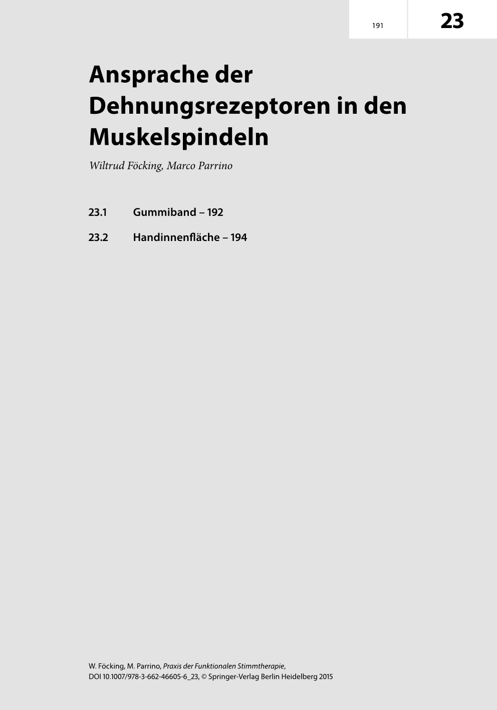 Praxis der Funktionalen Stimmtherapie. Leseprobe. Seite 191.